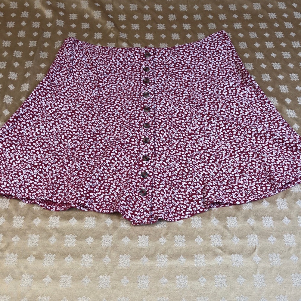 American Eagle Outfitters Red & White Skirt, Size 10